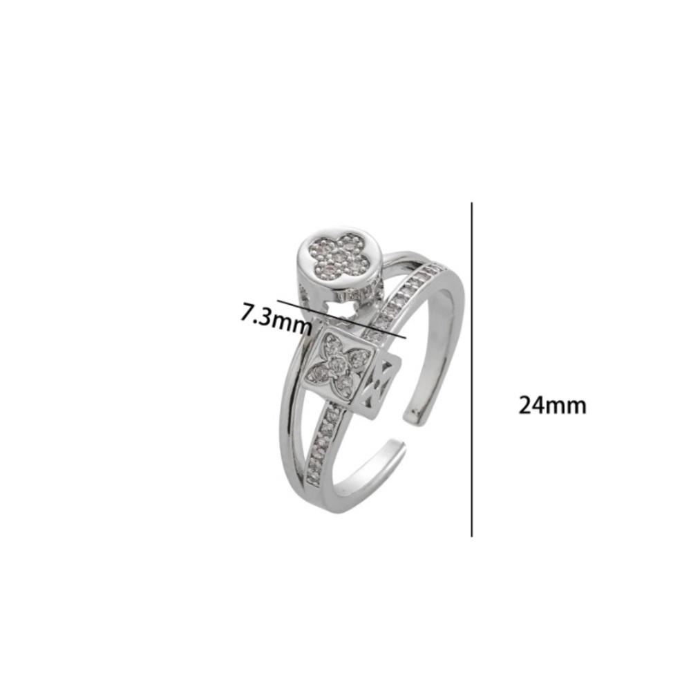 One Size Elegant Silver Women's Ring